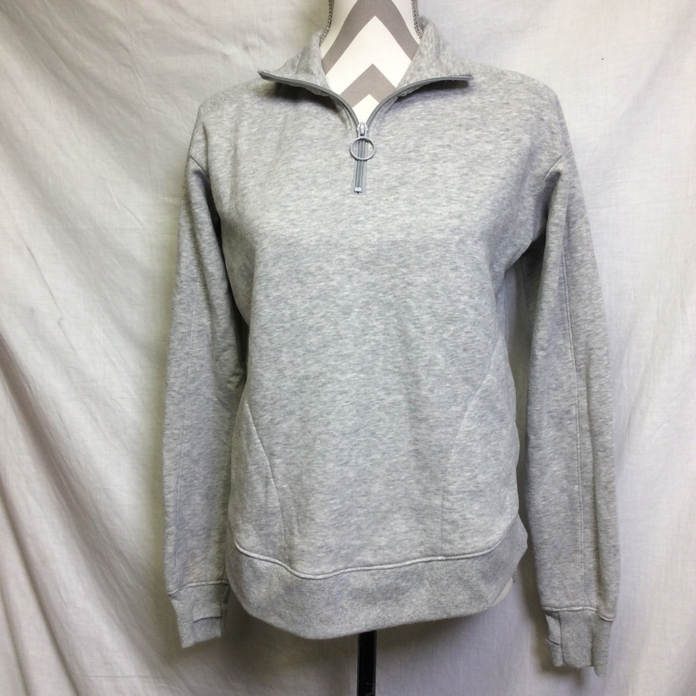 Tex Gear Women’s Gray 3/4 Zip Sweatshirt, Sz XS